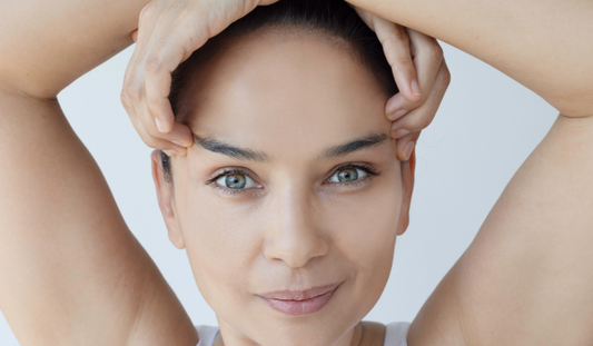 Woman Pulling Face For Facial Yoga