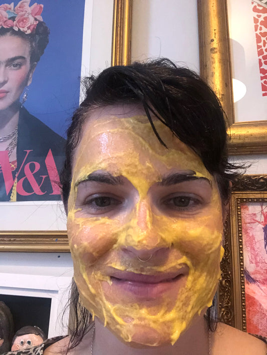 Plate to Face Series - Aquafaba Turmeric face mask