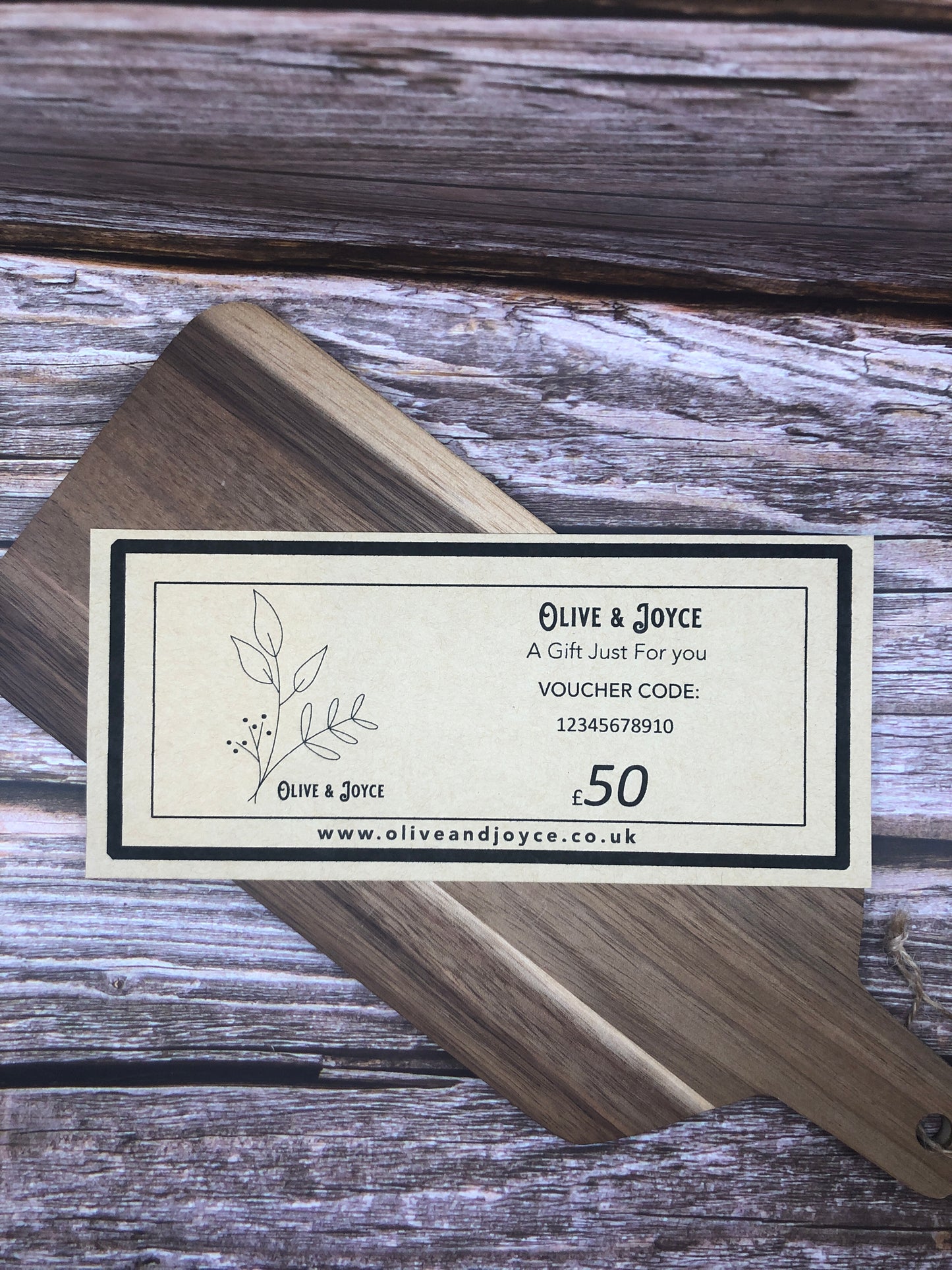 Natural skincare gift voucher by the natural skincare company