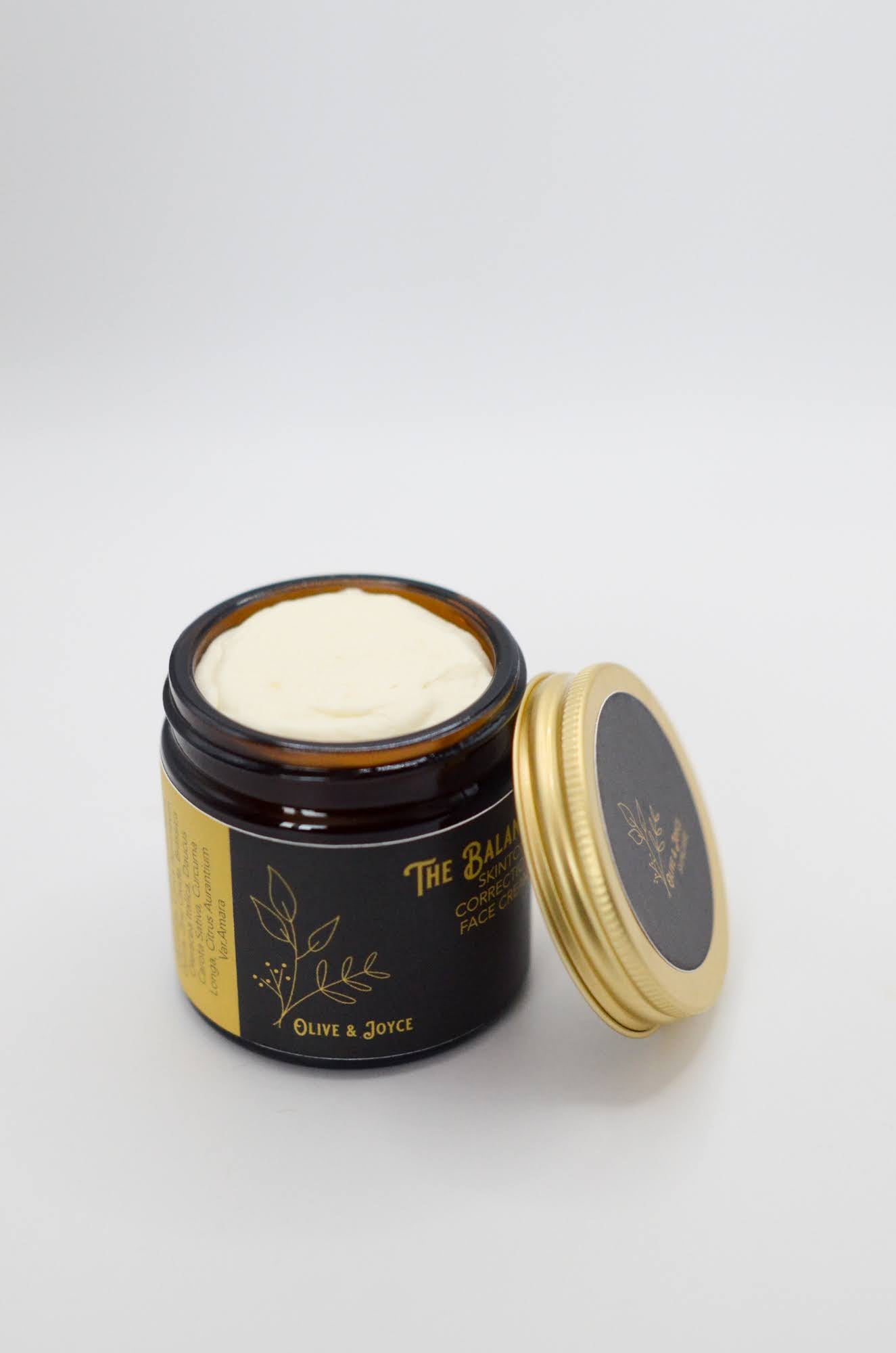 Natural face cream lid off Natural skincare for hyperpigmentation skin by the natural skincare company