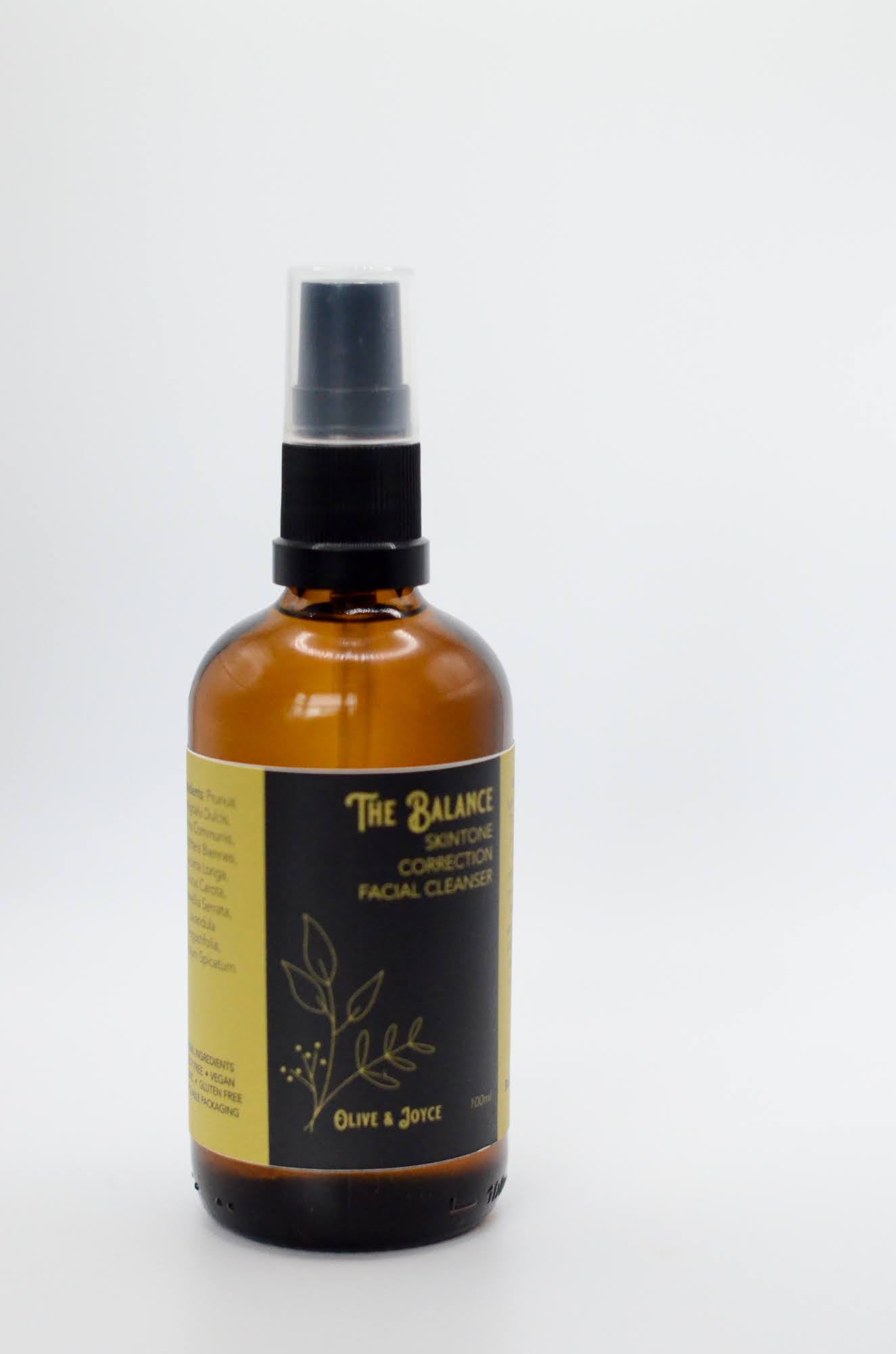 Natural skin tone correction face oil cleanser Natural skincare for sun damaged skin by the natural skincare company