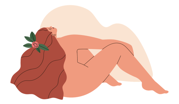 Illustrated Woman Exploring The Perks Of Sexual Pleasure