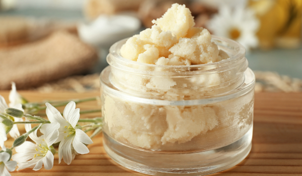 Shea Butter In Glass Jar