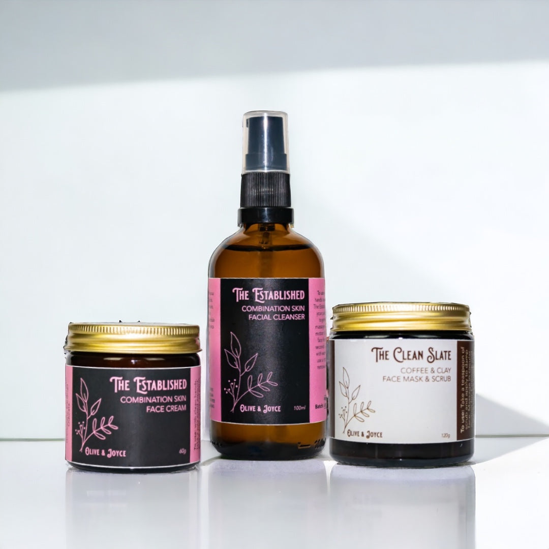 The Established + Clean Slate Bundle | Natural Skincare For Combination Skin | Dry & Oily Skin type