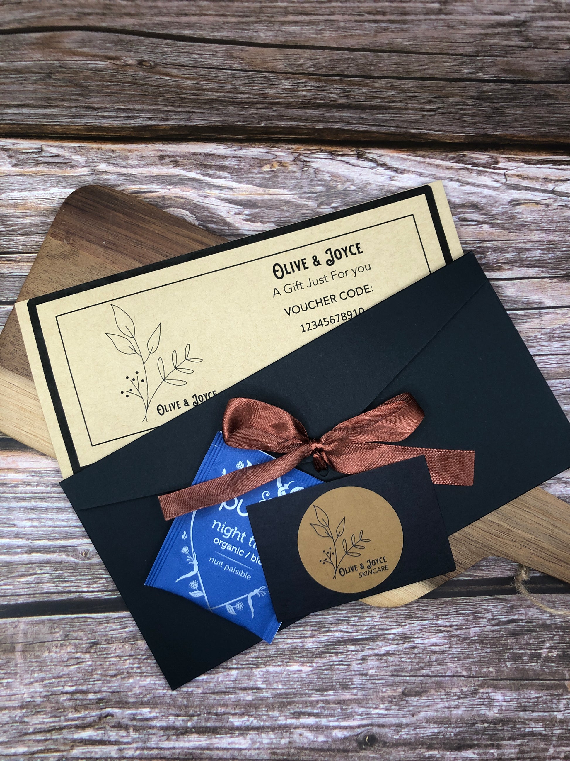 Natural skincare gift voucher by the natural skincare company