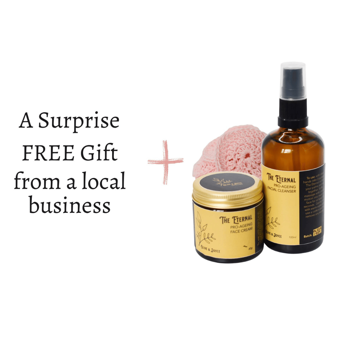 Subscription Box Natural skincare for Ageing skin oil cleanser and face cream set by the natural skincare company