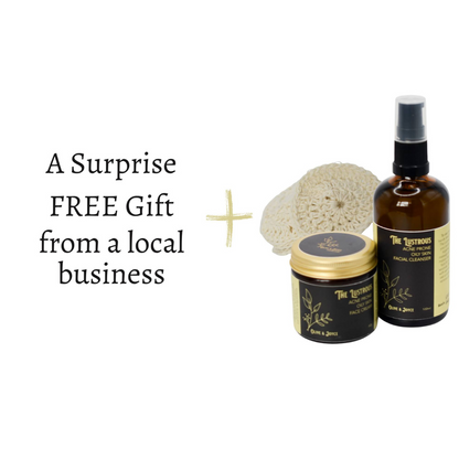Subscription Box Natural skincare for acne prone skin oil cleanser and face cream set by the natural skincare company