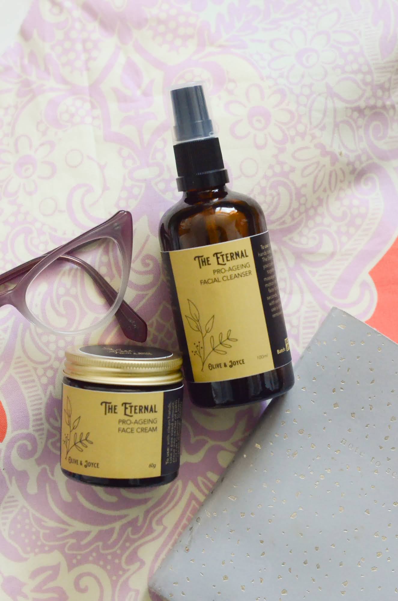 Subscription Box Natural skincare for older skin oil cleanser and face cream set by the natural skincare company