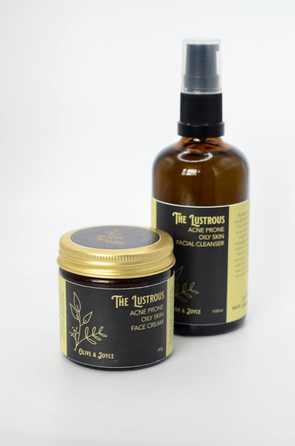 Natural skincare for greasy skin oil cleanser and face cream set by the natural skincare company